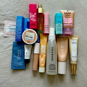 Variety of face glow products